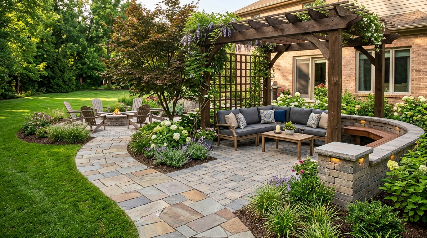 Outdoor Rooms With Pavers