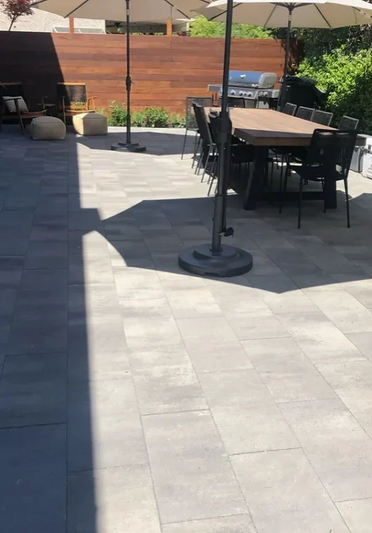 after image of patio installation